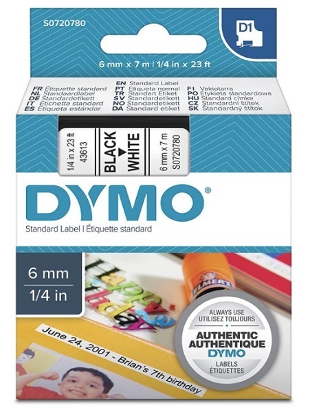 Beschriftungsbänder DYMO D1 6 mm
